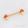 MAGIC MUSHROOM 316L SURGICAL STEEL NIPPLE RING